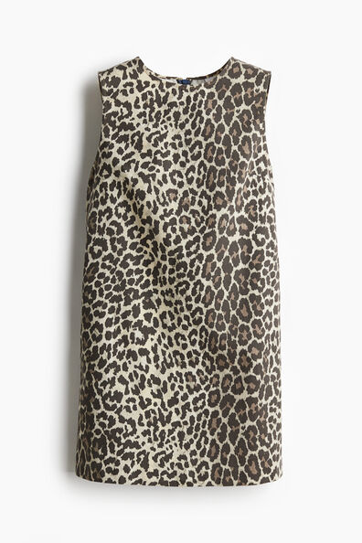 Sleeveless twill dress