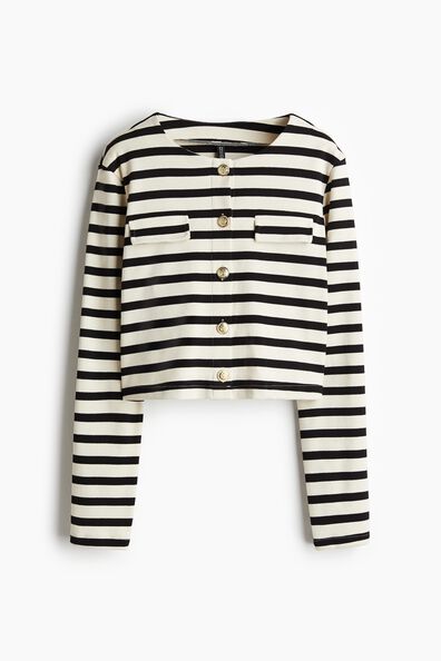 Pocket-detail jersey cardigan