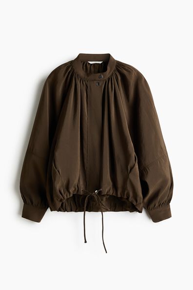 Balloon-sleeved modal jacket