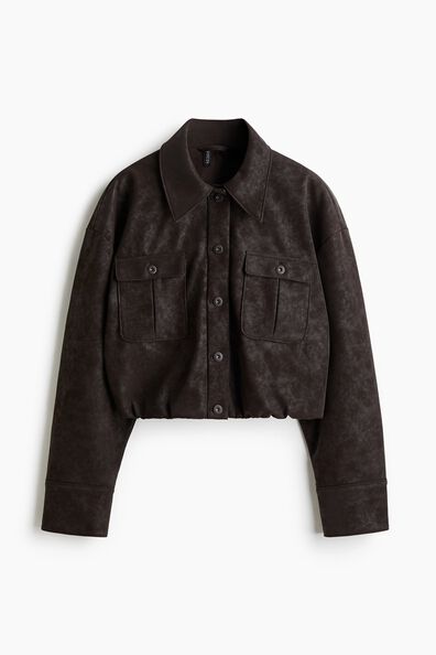 Coated bomber jacket