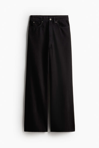 Two-toned wide-leg jeans