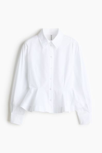 Poplin peplum shirt