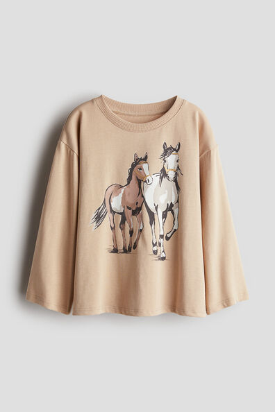 Printed cotton top