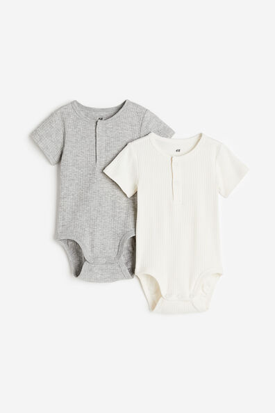 2-pack Henley bodysuits