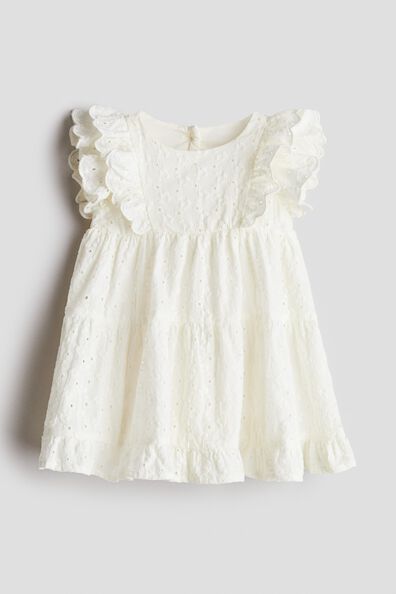 Frilled broderie anglaise dress