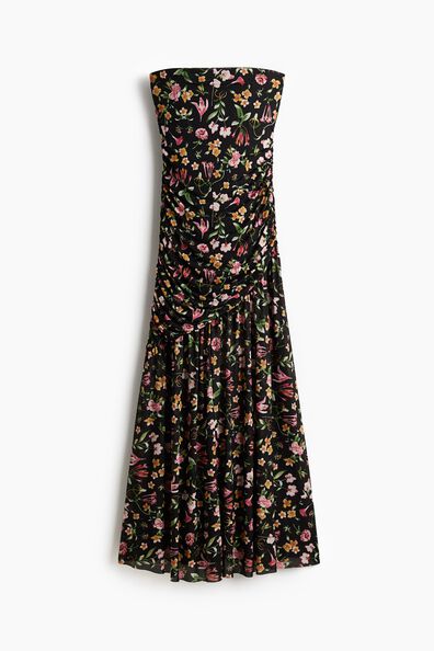 Draped bandeau dress