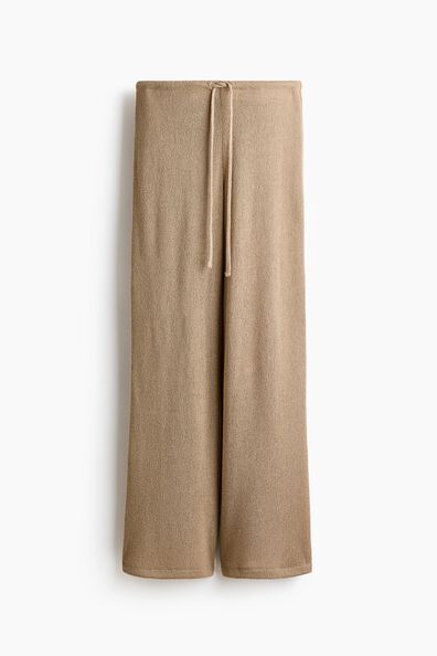 Knitted drawstring trousers