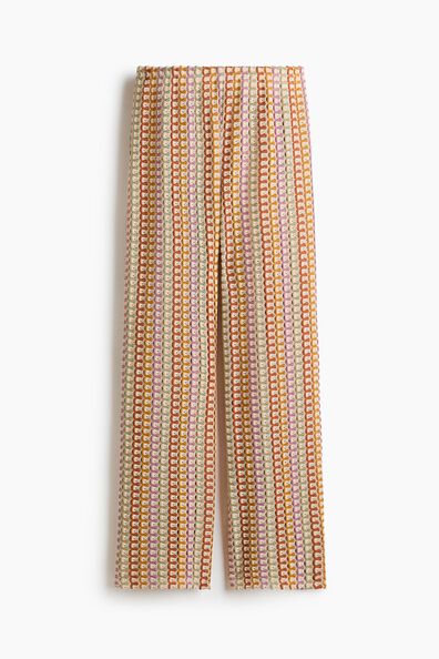 Crochet-look trousers