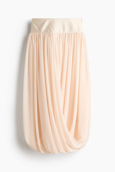Draped chiffon skirt
