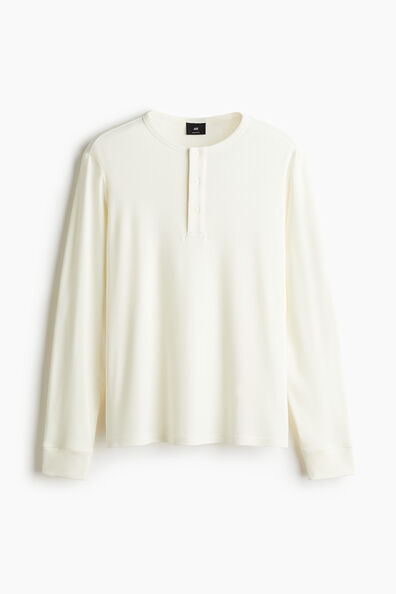 Ribbed Henley top