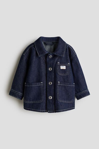 Loose-fit denim overshirt