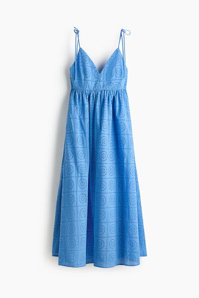 Tie-strap broderie anglaise dress