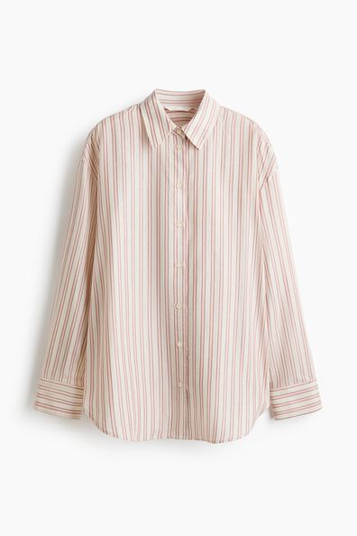 Oversized lyocell-blend shirt