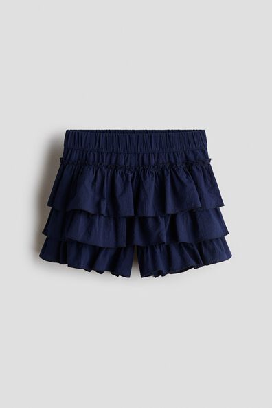 Tiered seersucker skort