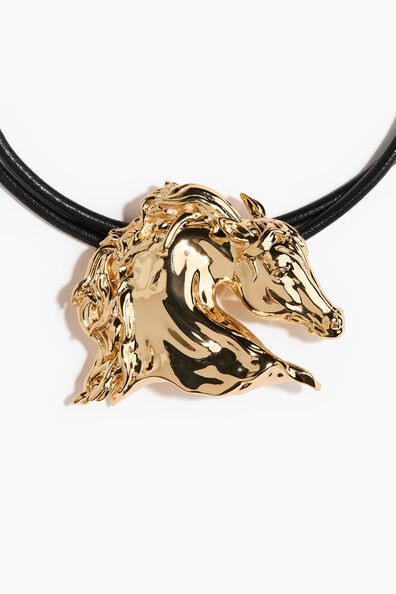 Leather cord necklace