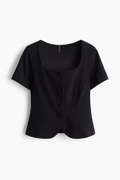 Button-front top