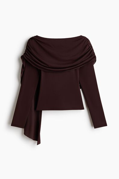 Draped cape-detail top