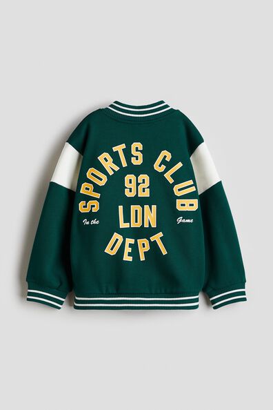 Motif-detail baseball jacket