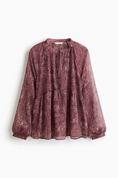 Patterned chiffon blouse