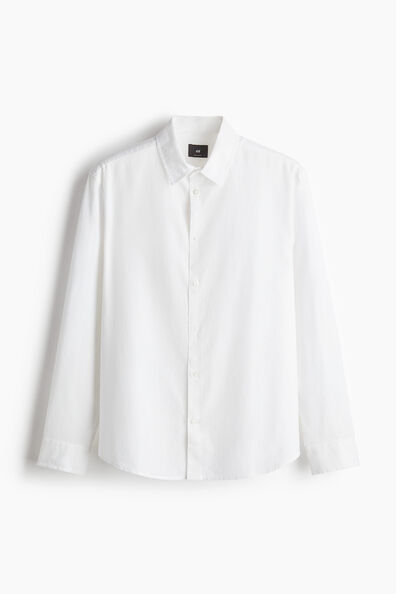 Regular Fit Linen-blend shirt