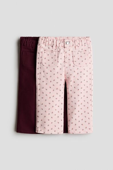 2-pack twill trousers