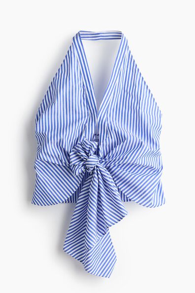 Knot-detail halterneck top