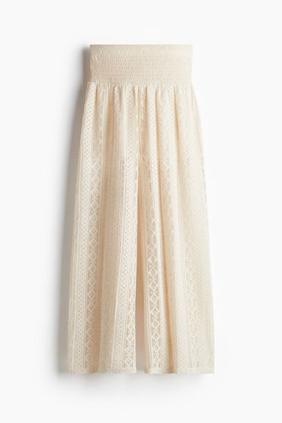 Wide lace-look trousers