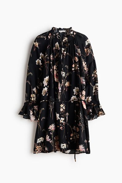 Tie-belt tunic dress