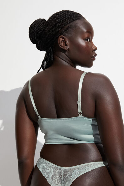 Non-padded lace bralette