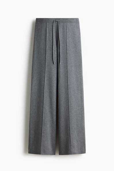 Knitted drawstring trousers