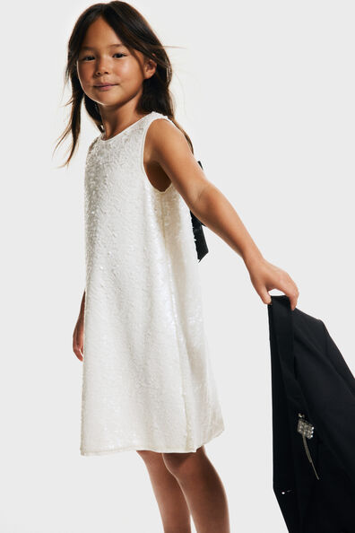 bow detail jersey dress h&m Light pink/floral Bow-Detail Cotton Dress for kids