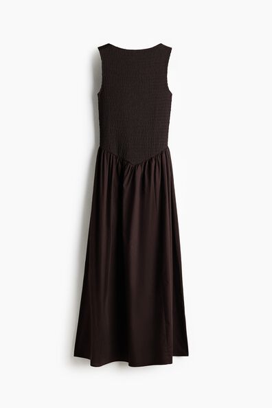 Boat-neck midi dress