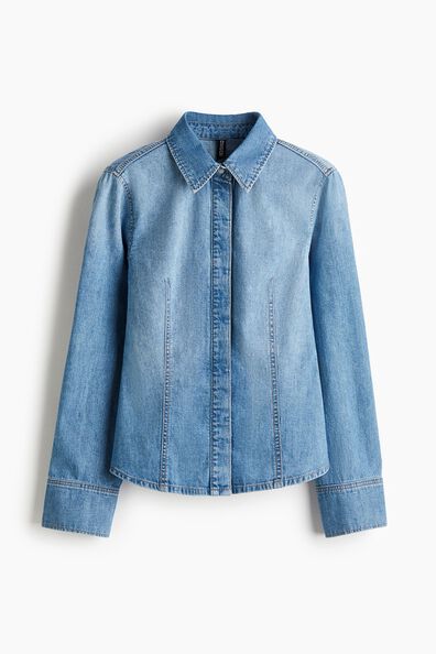 Fitted denim shirt