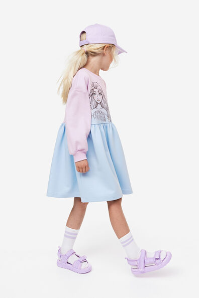 Printed sweatshirt dress
