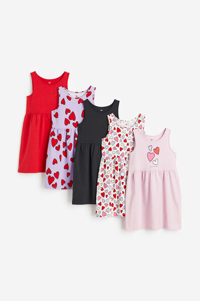 5-pack cotton jersey dresses