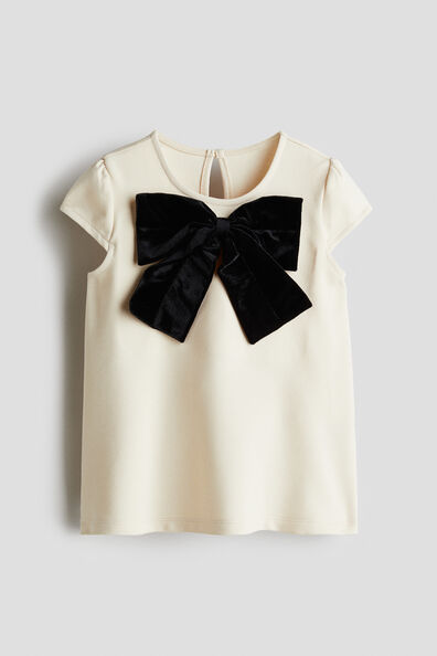 Bow-detail jersey dress