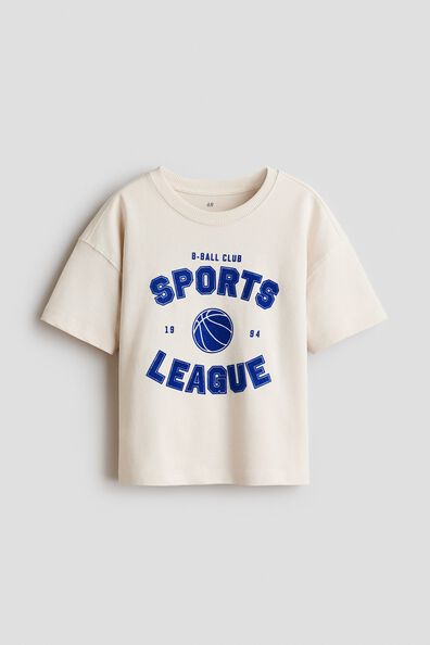 Oversized printed cotton T-shirt