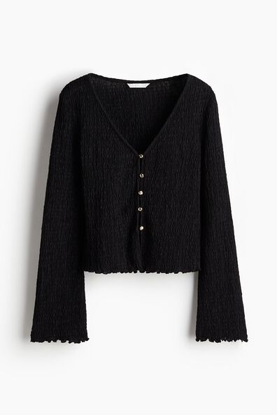 Textured jersey top