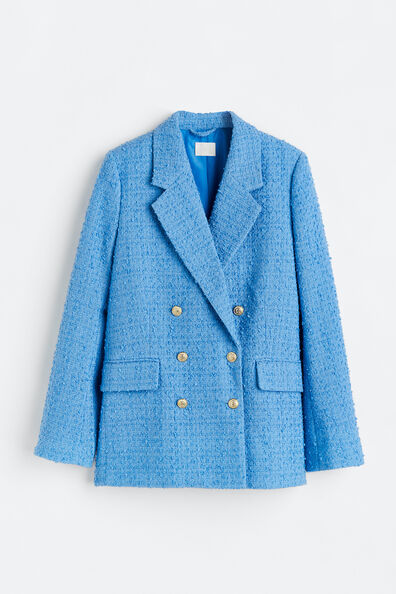 Red Bouclé Blazer