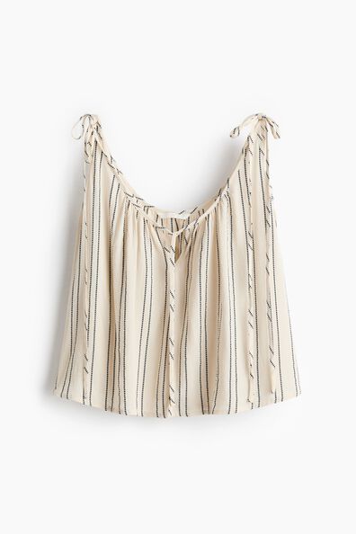 Oversized tie-strap top
