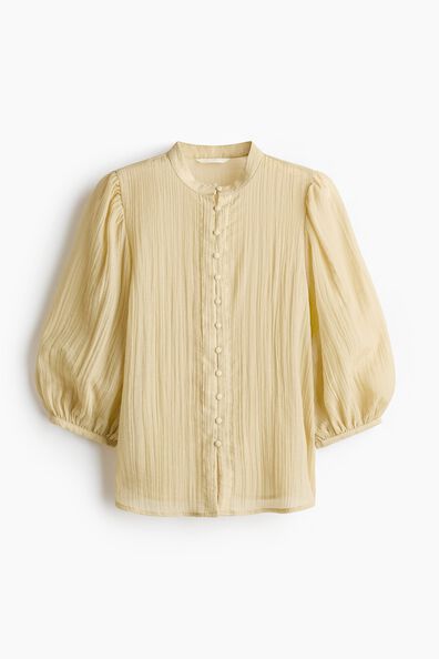 Balloon-sleeved blouse