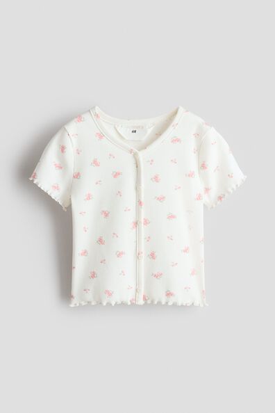 Button-detail ribbed top