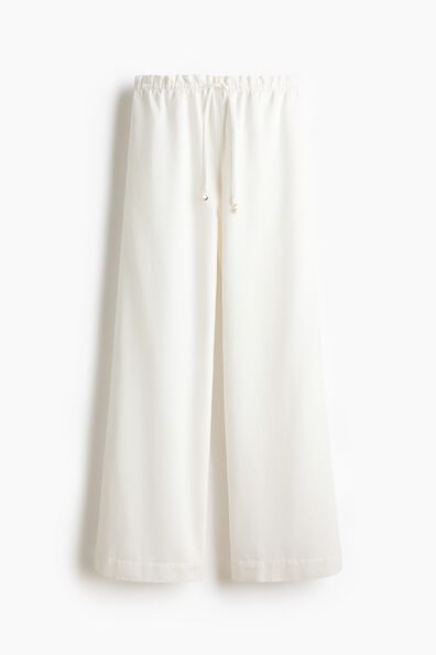 Wide paper bag trousers