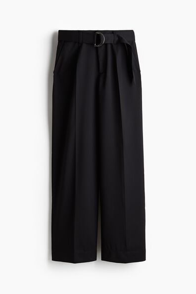 Belted tailored trousers