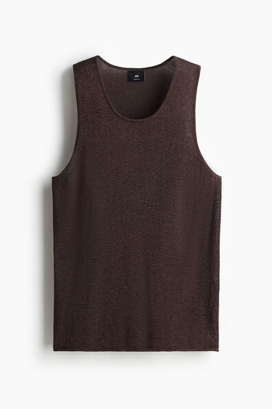Regular Fit Sheer vest top