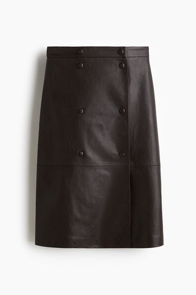 Coated wrap skirt