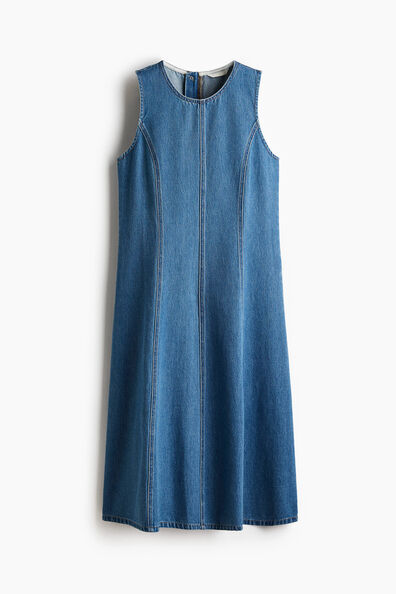 Sleeveless denim dress