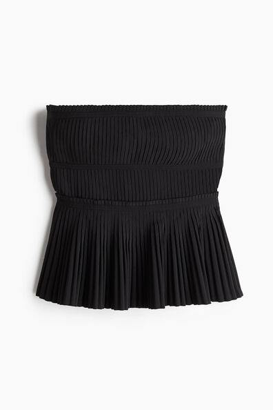 Pleated bandeau top