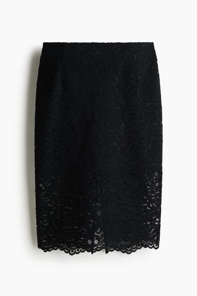 Lace pencil skirt
