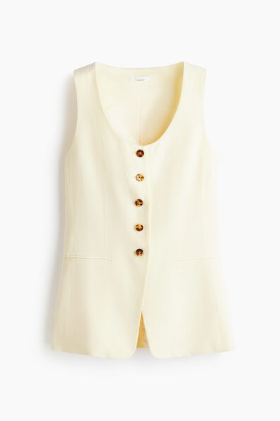 Linen-blend waistcoat